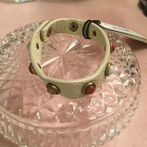 NWT Treasure & Bond Nordstrom Adjustable Stone and Leather Bracelet